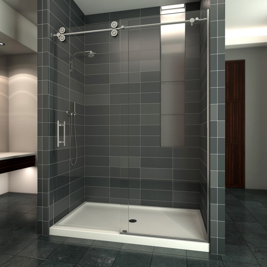 Sedona Frameless Glass Shower Enclosure Sliding Door Upgrade 0.375